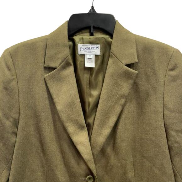 Pendleton Blazer Virgin Wool Olive - Picture 3 of 7